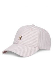 Tommy Hilfiger Czapka z daszkiem Premiu Beach AW0AW17141 Różowy. Czerwone czapki z daszkiem Tommy Hilfiger, bez wzorów, ze lnu. Za 149.99 zł.