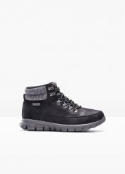 Kozaki sznurowane Skechers. Czarne kozaki bonprix, bez wzorów, bez obcasa, bez zapięcia. Za 299.99 zł.