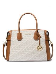 Michael Kors Torebka w kolorze kremowo-karmelowym - 30,5 x 24 x 14 cm rozmiar: onesize. Brązowe torebki klasyczne Michael Kors, bez wzorów, z materiału, przez ramię, bez dodatków. Za 975.48 zł.