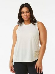 Rip Curl Top w kolorze białym rozmiar: S. Brązowe topy Rip Curl, s, bez wzorów, bez kołnierzyka, bez ramiączek. Za 48.28 zł.