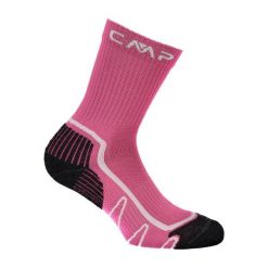 Skarpety trekkingowe CMP POLY MID. Czerwone skarpetki CMP, bez wzorów, outdoorowe. Za 59.99 zł.