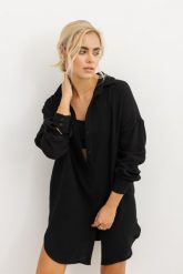 KOSZULA JULIETTE CZARNA S - Flawless. Czarne koszule Flawless, s, bez wzorów, z bawełny, biznesowe, bez kołnierzyka, bez ramiączek. Za 360.00 zł.