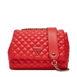 Torebka Guess. Czerwone kopertówki Guess, z aplikacjami, wizytowe, bez dodatków. Za 349.99 zł.