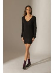 Perfect Cashmere Kaszmirowa sukienka dzianinowa "Garmouth" w kolorze czarnym rozmiar: S. Czarne sukienki Perfect Cashmere, s, bez wzorów, z dzianiny, bez kołnierzyka, bez ramiączek, mini. Za 322.90 zł.