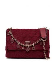 Guess Torebka Giully II HWCG96 73200 Bordowy. Czerwone kopertówki Guess, z aplikacjami, z materiału, wizytowe, bez dodatków. Za 399.99 zł.