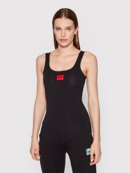 Hugo Top Red Label 50469665 Czarny Slim Fit. Czarne topy Hugo, l, bez wzorów, z bawełny, bez kołnierzyka, bez ramiączek. Za 119.99 zł.