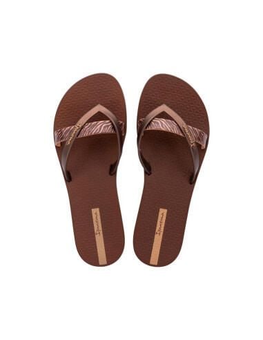 Klapki japonki damskie Ipanema Kirei. Brązowe japonki Ipanema, bez wzorów, z materiału. Za 89.00 zł.