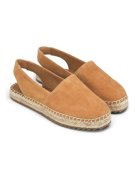 Marc O´Polo Skórzane espadryle w kolorze jasnobrązowym rozmiar: 41. Brązowe espadryle bez wzorów, bez obcasa. Za 223.99 zł.