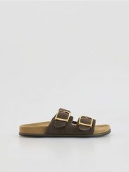 Zamszowe klapki - jasny zielony. Zielone klapki Reserved, bez wzorów, z zamszu, bez obcasa, bez zapięcia. Za 169.99 zł.