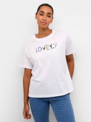 Kaffe T-Shirt Firia 10508406 Biały Regular Fit. Białe t-shirty Kaffe, m, bez wzorów, z bawełny, bez kołnierzyka, bez ramiączek. Za 89.99 zł.
