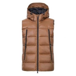 Damska kurtka bez rękawów HV Polo Vicky. Brązowe kurtki HV POLO, bez wzorów, z puchu, bez kaptura. W wyprzedaży za 518.00 zł.