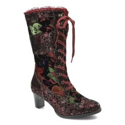 Czerwone Kozaki Premium Laura Vita Eleganckie Obuwie Damskie. Czerwone kozaki LAURA VITA, bez wzorów, z koronki, eleganckie, bez obcasa, na obcasie, bez zapięcia. Za 479.00 zł.