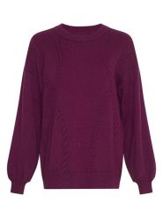 MOSS COPENHAGEN Sweter w kolorze fioletowym rozmiar: XS/S. Różowe swetry Moss Copenhagen, s, bez wzorów, bez ramiączek. Za 179.22 zł.