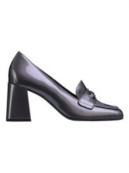 Högl Skórzane czółenka "Julie" w kolorze antracytowym rozmiar: 41. Czarne czółenka Högl, bez wzorów, klasyczne, bez obcasa, bez zapięcia. Za 253.54 zł.