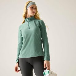 Damski lekki polar turystyczny Montes z zamkiem błyskawicznym do połowy. Brązowe bluzy z polaru Regatta, bez wzorów, z polaru. Za 166.50 zł.