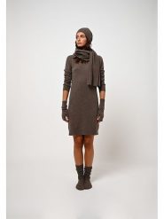 AUTHENTIC CASHMERE Kaszmirowa sukienka "Armet" w kolorze brązowym rozmiar: S. Brązowe sukienki AUTHENTIC CASHMERE, s, bez wzorów, z kaszmiru, bez kołnierzyka, bez ramiączek, mini. Za 259.74 zł.