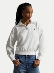 Polo Ralph Lauren Bluza 211B18685006 Biały Regular Fit. Białe bluzy Polo Ralph Lauren, xl, bez wzorów, z bawełny, bez ramiączek, bez kaptura. Za 859.99 zł.