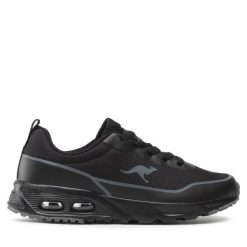 Buty na siłownię KangaRoos. Czarne buty treningowe KangaROOS, bez wzorów, bez zapięcia, na fitness i siłownię. Za 129.99 zł.