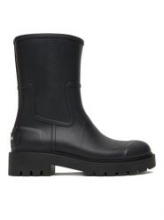 Calvin Klein Jeans Kalosze Mid Rainboot YW0YW02004 Czarny. Czarne kalosze Calvin Klein Jeans, bez wzorów, z gumy, bez zapięcia. Za 419.99 zł.