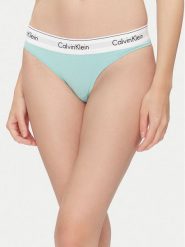 Calvin Klein Underwear Stringi 0000F3786E Zielony. Zielone stringi Calvin Klein Underwear, bez wzorów, z bawełny. Za 89.99 zł.