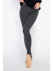 ASSUILI Legginsy w kolorze antracytowym rozmiar: 36. Czarne legginsy Assuili, bez wzorów, z jedwabiu, klasyczne. Za 104.99 zł.