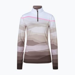 Bluza termoaktywna damska BOGNER FIRE+ICE Ilvy 3. Brązowe bluzy s, bez wzorów, z elastanu, bez kaptura, na golfa. Za 649.99 zł.