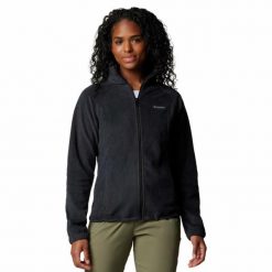 Bluza polarowa damska Columbia Benton Springs Full Zip rozpinana. Czarne bluzy bez kaptura Columbia, bez wzorów, z polaru, trekkingowe. Za 213.99 zł.