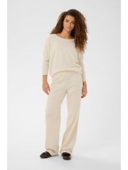 SAINT TROPEZ Spodnie w kolorze beżowym rozmiar: L. Brązowe spodnie materiałowe Saint Tropez, bez wzorów, z materiału, z podwyższonym stanem. Za 129.95 zł.