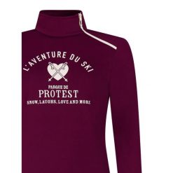 Bluza damska Protest Holker. Fioletowe bluzy Protest, m, bez wzorów, z materiału, bez kaptura, trekkingowe. Za 252.50 zł.