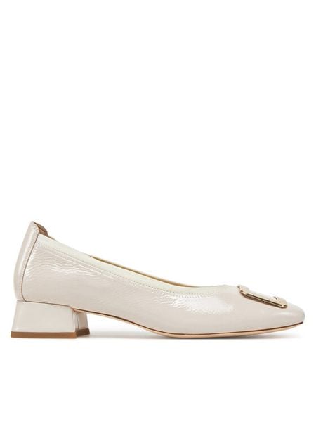 Caprice Półbuty 9-22300-44 Beżowy. Brązowe półbuty wsuwane Caprice, bez wzorów, z lakierowanej skóry, bez obcasa, na obcasie. Za 244.99 zł.