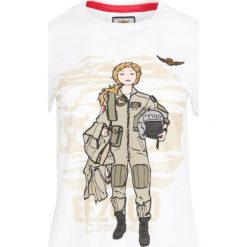 T-shirt Aeronautica Militare. Białe t-shirty bez wzorów, bez kołnierzyka, bez ramiączek. Za 269.40 zł.