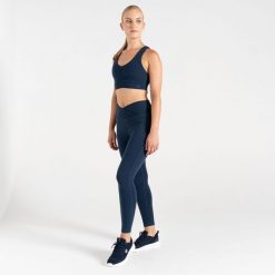 Revived damskie legginsy. Niebieskie legginsy Dare 2b, bez wzorów, sportowe. W wyprzedaży za 79.99 zł.