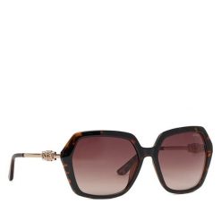 Okulary przeciwsłoneczne Guess. Brązowe okulary przeciwsłoneczne Guess, z aplikacjami. Za 599.99 zł.
