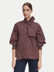 Morgan Koszula 262-CEKARO Bordowy Regular Fit. Czerwone koszule Morgan, bez wzorów, bez kołnierzyka, bez ramiączek. Za 299.99 zł.