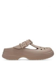 Crocs Klapki Classic Mary Jane Clog 210581 Brązowy. Brązowe klapki Crocs, bez wzorów, z tworzywa sztucznego, bez obcasa, bez zapięcia. Za 159.99 zł.