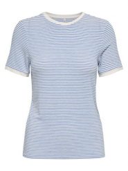 ONLY T-Shirt Tine 15315406 Niebieski Regular Fit. Niebieskie t-shirty ONLY, xl, bez wzorów, z wiskozy, bez kołnierzyka, bez ramiączek. Za 109.99 zł.