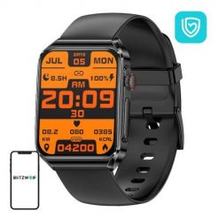 Smartwatch BlitzWolf BW-HL6 (czarny silikonowy). Czarne smartbandy BlitzWolf. Za 233.99 zł.