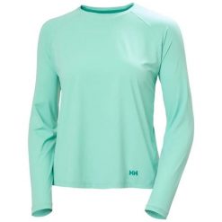 Bluza damska Helly Hansen Shine Solen Crew. Niebieskie bluzy Helly Hansen, na lato, xs, bez wzorów, z elastanu, bez ramiączek, bez kaptura. Za 350.50 zł.