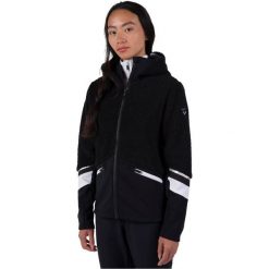 Kurtka narciarska damska z pełnym zamkiem z polaru Rossignol Wispile. Czarne kurtki narciarskie Rossignol, na zimę, bez wzorów, z polaru, z kapturem, narciarskie. Za 625.50 zł.