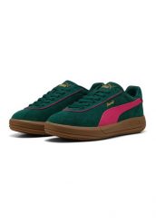 Damskie zamszowe buty sportowe Puma Club Klassika. Zielone buty treningowe Puma, bez wzorów, z gumy, bez zapięcia. Za 280.70 zł.