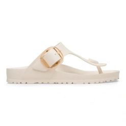 Birkenstock Gizeh Big Buckle EVA Eggshell Japonki damskie. Białe japonki Birkenstock, bez wzorów, eleganckie. Za 239.99 zł.
