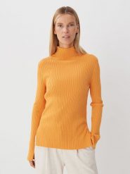 Someday Sweter w kolorze pomarańczowym rozmiar: 38. Pomarańczowe swetry someday., bez wzorów, prążkowane, bez ramiączek. Za 162.87 zł.