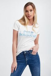 T-shirt damski LIU JO. Białe t-shirty Liu Jo, s, bez wzorów, z bawełny, bez kołnierzyka, bez ramiączek. Za 359.00 zł.