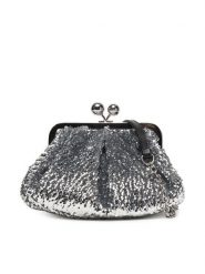 Weekend Max Mara Torebka 2615511094650 Srebrny. Szare kopertówki Weekend Max Mara, bez wzorów, z materiału, wizytowe, bez dodatków. Za 879.99 zł.