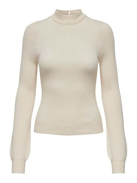 ONLY Sweter w kolorze beżowym rozmiar: M. Brązowe swetry ONLY, m, bez wzorów, prążkowane, bez ramiączek. Za 61.31 zł.