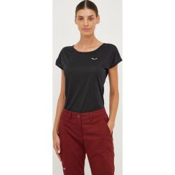 Salewa T-shirt sportowy kolor czarny. Czarne t-shirty Salewa, bez wzorów, sportowe, bez kołnierzyka, bez ramiączek. Za 139.99 zł.
