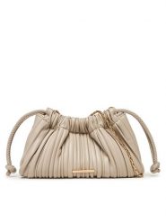 Calvin Klein Torebka Plisse Mini Drawstring Bag LV04F3077G Écru. Listonoszki Calvin Klein, bez wzorów, ze skóry, bez dodatków. Za 329.99 zł.