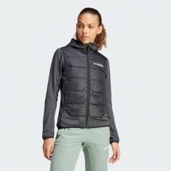 Kurtka Terrex Multi Hybrid Insulated Hooded. Czarne kurtki adidas, m, bez wzorów, z materiału, bez kaptura. Za 599.00 zł.