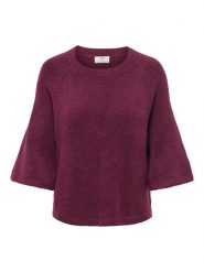 JDY Sweter "Elanora" w kolorze bordowym rozmiar: XS. Czerwone swetry JDY, xs, bez wzorów, bez ramiączek. Za 82.95 zł.