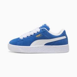 Buty Sportowe Puma Suede XL Jr na co dzień. Białe buty do biegania Puma, bez wzorów, z dresówki, bez zapięcia, do biegania, puma suede. Za 124.70 zł.
